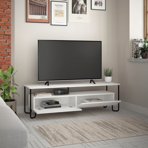 Mobile TV Da Terra 150 Cm A 2 Ante Cornea Bianco