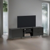Mobile TV 180 Cm Con Anta Cassetti E Vani A Giorno Aldo Antracite