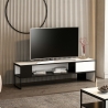 Mobile TV 150x35x42 Con Anta E Vano A Giorno Concord Bianco E Nero