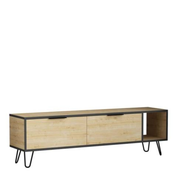 Mobile Porta Tv 150 Cm Con Piedini In Metallo Furoki Effetto Legno