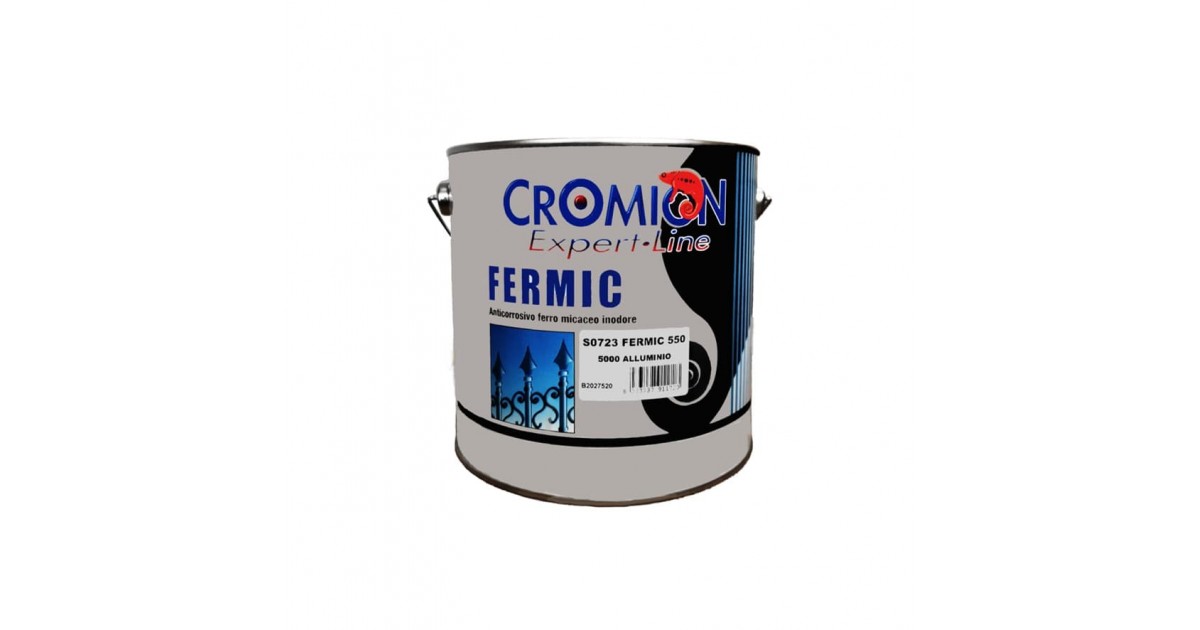 Smalto Di Finitura Al Ferro Micaceo 2,5 lt Alluminio Fermic 550 Italcrom