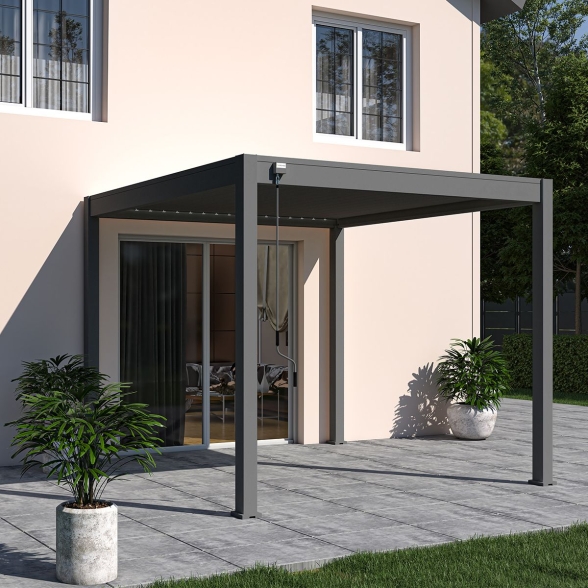 Pergola bioclimatica Ombréa autoportante 3x3M in alluminio
