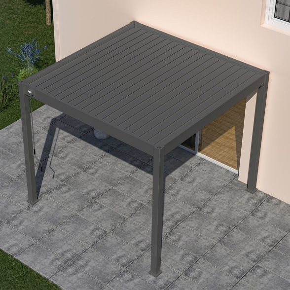 Pergola bioclimatica Ombréa autoportante 3x3M in alluminio
