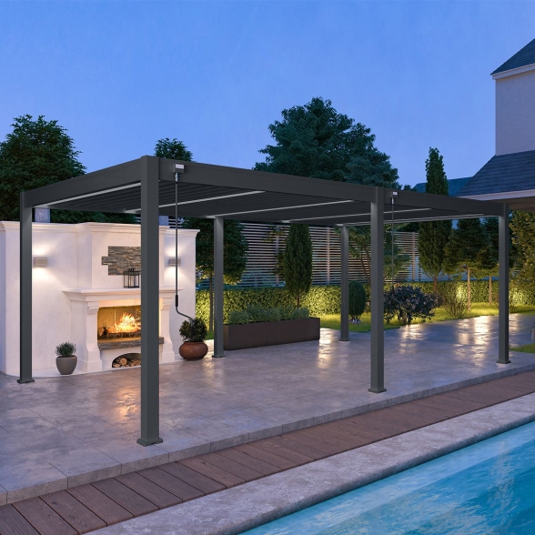 Pergola bioclimatica Ombréa autoportante 4x6M in alluminio