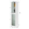 Mobile bagno 80 cm con colonna, lavabo e specchio bianco/cemento - Dakota 99420