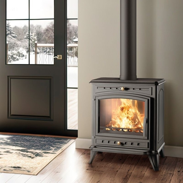 Stufa A Legna In Ghisa Claudine 10 kW 4 Stelle Caminetti Montegrappa