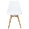 Sedia Nordica Con Gambe In Legno Bianca E Cuscino Design Moderno