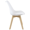 Sedia Nordica Con Gambe In Legno Bianca E Cuscino Design Moderno