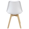Sedia Nordica Con Gambe In Legno Bianca E Cuscino Design Moderno