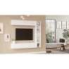 Mobile TV Sospeso Con Libreria E Modulo Superiore Zen Bianco