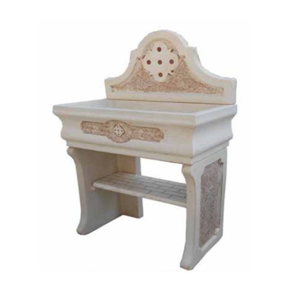 Lavabo in cemento artistico 90 x 50 x h 135 cm Artistica Mediterranea