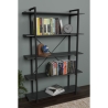 Libreria 5 Ripiani Stile Industrial 120x34x180 Jonah Antracite