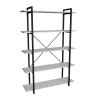 Libreria 5 Ripiani Stile Industrial 120x34x180 Jonah Bianca