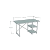 Scrivania Stile Industrial 120x60x72 Con Ripiani Laterali Adam Antracite
