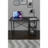 Scrivania Stile Industrial 120x60x72 Con Ripiani Laterali Adam Antracite