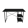 Scrivania Stile Industrial 120x60x72 Con Ripiani Laterali Adam Antracite