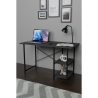 Scrivania Stile Industrial 120x60x72 Con Ripiani Laterali Adam Antracite