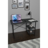 Scrivania Stile Industrial 120x60x72 Con Ripiani Laterali Adam Antracite