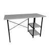 Scrivania Stile Industrial 120x60x72 Con Ripiani Laterali Adam Bianca