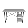 Scrivania Stile Industrial 120x60x72 Con Ripiani Laterali Adam Bianca