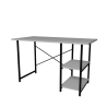 Scrivania Stile Industrial 120x60x72 Con Ripiani Laterali Adam Bianca