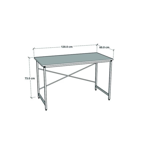 Scrivania Stile Industrial Ferro E Legno 120x60x73 Adam Antracite
