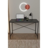 Scrivania Stile Industrial Ferro E Legno 120x60x73 Adam Antracite