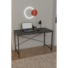Scrivania Stile Industrial Ferro E Legno 120x60x73 Adam Antracite