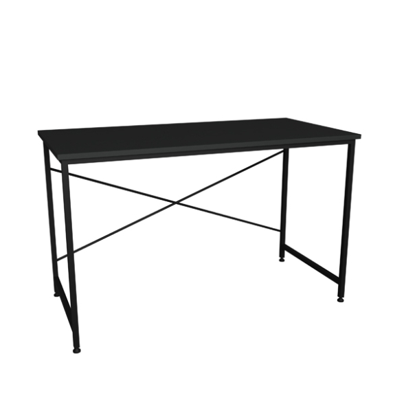 Scrivania Stile Industrial Ferro E Legno 120x60x73 Adam Antracite