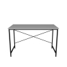 Scrivania Stile Industrial Ferro E Legno 120x60x73 Adam Bianca