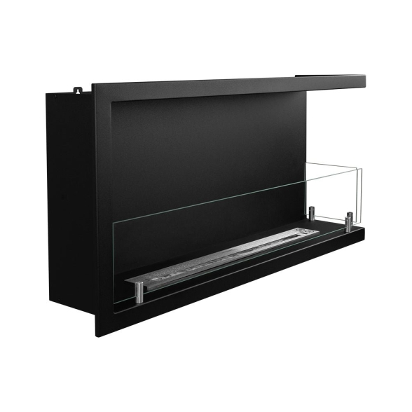 Camino a bioetanolo da incasso ad angolo angolare 90x45 cm SUTRI 90 DX