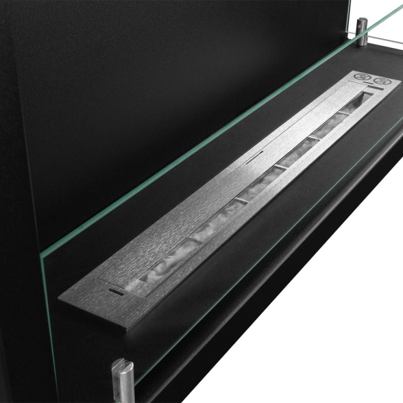 Camino a bioetanolo da incasso ad angolo angolare 90x45 cm SUTRI 90 DX