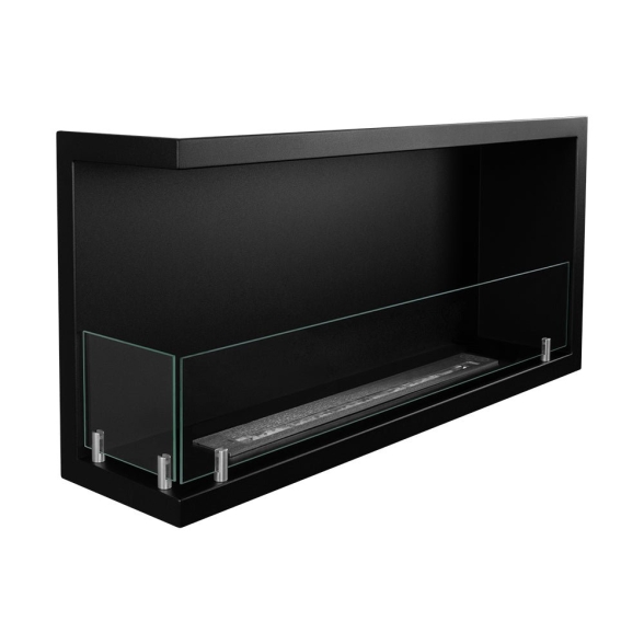 Camino a bioetanolo da incasso ad angolo angolare 90x45 cm SUTRI 90 SX