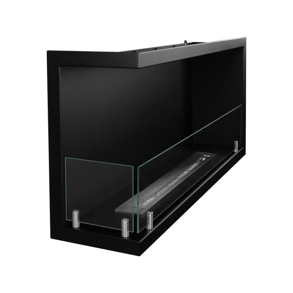 Camino a bioetanolo da incasso ad angolo angolare 90x45 cm SUTRI 90 SX