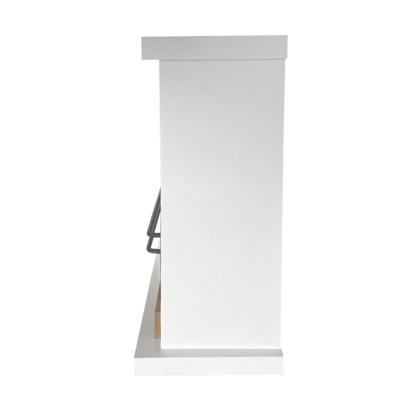 Camino a bioetanolo da terra Stoccolma in legno bianco L75xP24xH68 cm