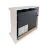 Camino a bioetanolo da terra Stoccolma in legno bianco L75xP24xH68 cm