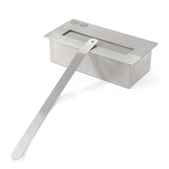 Camino a bioetanolo da terra Stoccolma in legno bianco L75xP24xH68 cm