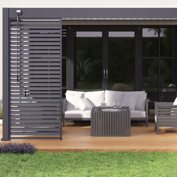 Pergola bioclimatica Ombréa addossata 3x4M in alluminio