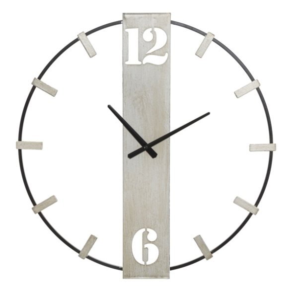 Orologio da muro in metallo stile industrial 61X4,5X63 modello Silvery