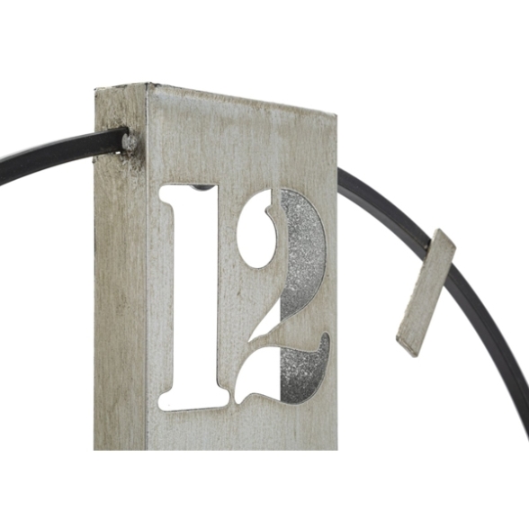Orologio da muro in metallo stile industrial 61X4,5X63 modello Silvery