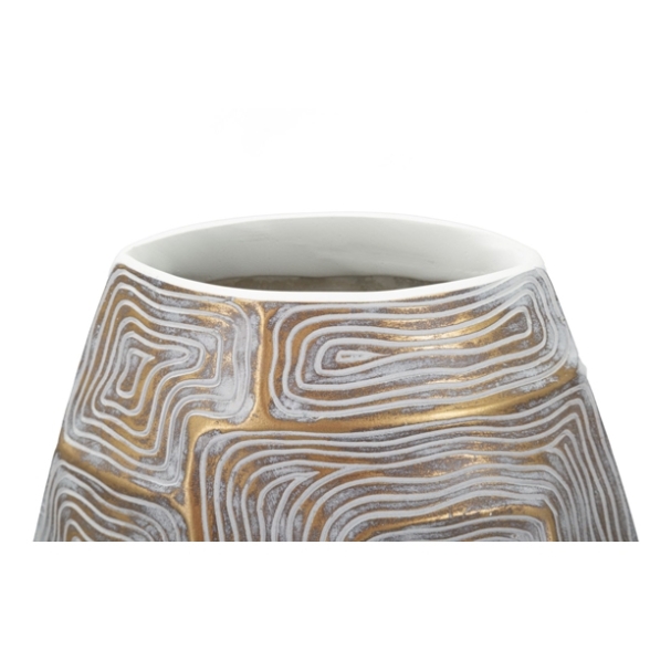 Vaso in resina con decorazioni 24X11,5X59,5 cm modello Eclisse 