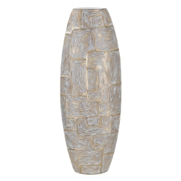 Vaso in resina con decorazioni 25,5X12,5X69,5 cm modello Eclisse 