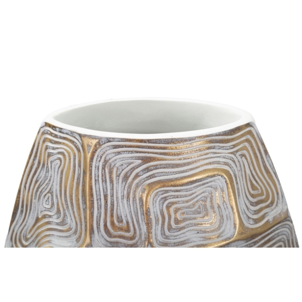 Vaso in resina con decorazioni 25,5X12,5X69,5 cm modello Eclisse 