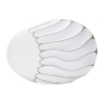 Vaso in resina con decorazioni in rilievo 34X11,5X24,5 cm bianco