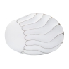 Vaso in resina con decorazioni in rilievo 41x12x27 cm bianco
