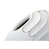 Vaso in resina con decorazioni in rilievo 41x12x27 cm bianco