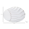 Vaso in resina con decorazioni in rilievo 41x12x27 cm bianco