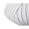 Vaso in resina rotondo con decorazioni in rilievo Ø 40X20 cm bianco