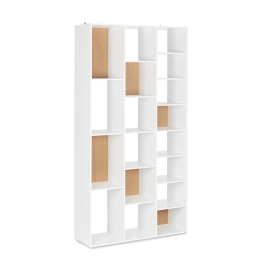 Libreria Con Vani A Cubo 92x30x178 Arctic Bizzotto Bianco-Legno