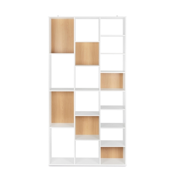 Libreria Con Vani A Cubo 92x30x178 Arctic Bizzotto Bianco-Legno